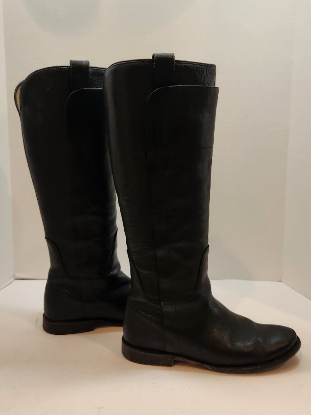 Frye Paige Black Leather Tall Riding Boots Women's Size 6.5 Equestrian